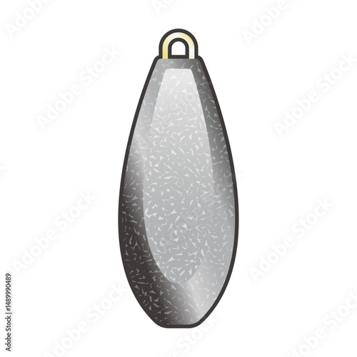 六角オモリ　釣りの仕掛けイラスト素材
