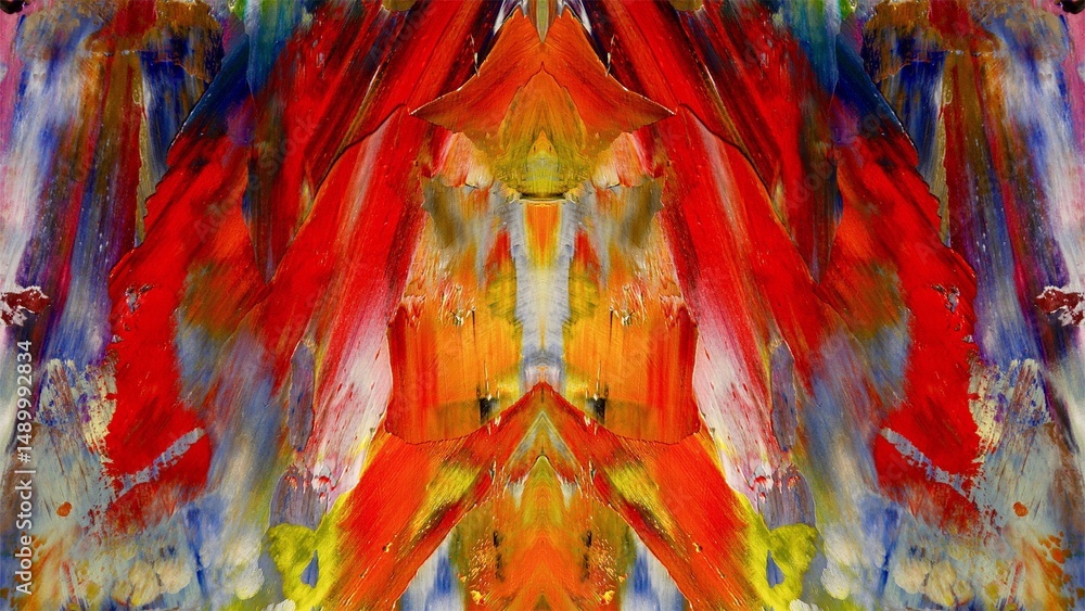 Fototapeta premium Abstract art background . Hand painting artwork on canvas .