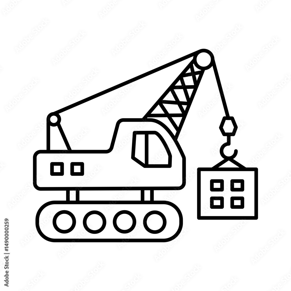 Naklejka premium Crane Icon