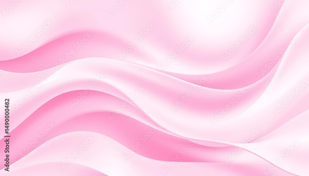 Obraz premium Soft pink curves flow in a wave-like abstract pattern, creating a delicate, ethereal texture, curve, texture