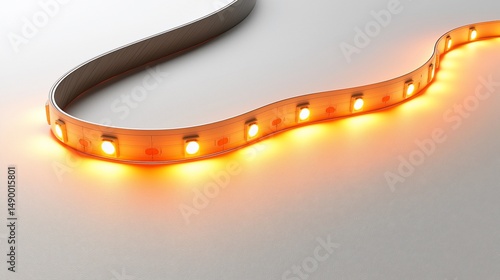 LED strip lights, warm glow