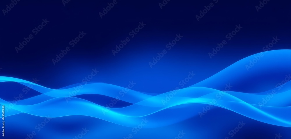 Fototapeta premium Abstract blue wave background Minimalist vector design, perfect for web banners and covers, background, banner