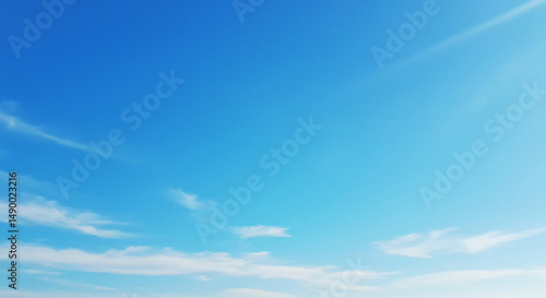 Clear blue sky with subtle clouds