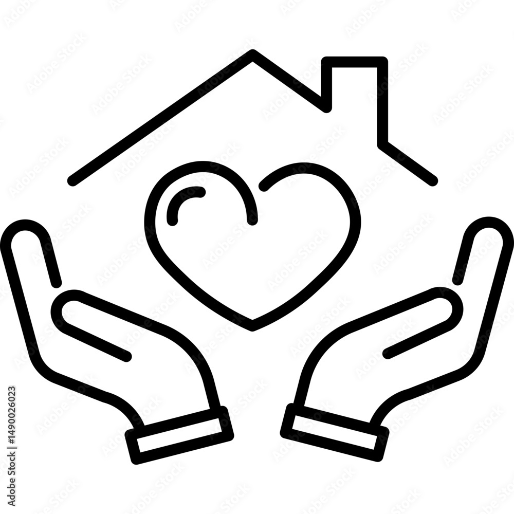 Obraz premium Home Care Icon