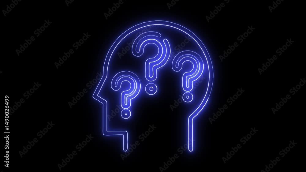 Question Mark Icon HD Video black background Question Mark Icon HD Video black background
