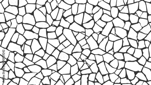 The texture of the cracks is white and black. Vector background. Vector and clip art pattern with many cracks and scratches.
