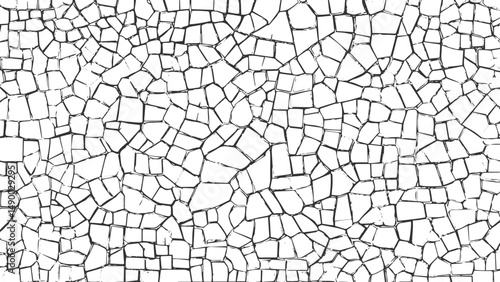 The texture of the cracks is white and black. Vector background. Vector and clip art pattern with many cracks and scratches.