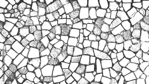 Craquelure grunge background. Finely cracked texture with transparent background, White black grey wall, floor with pattern and cracks, texture background