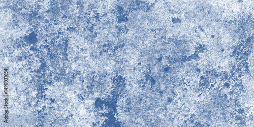 Snow-Covered Abstract With a Stone Base and Frozen White Coating

