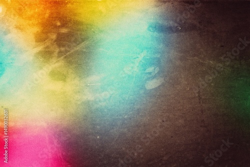 Obraz na plátně Abstract noisy film texture background with heavy grain, dust and light leak, sc
