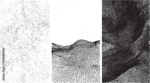 Old grunge black texture. Dark weathered overlay pattern sample on transparent background. Grunge is black and white. Abstract dark background. Vector pattern of dust, cracks