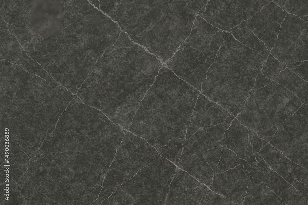 Fototapeta premium A close-up of dark grey marble with soft white veins that provide a striking contrast against the dark surface.