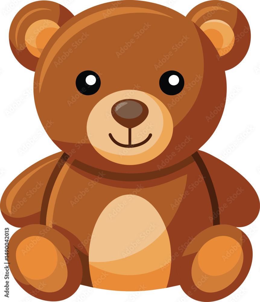 Cute Brown Teddy Bear Cartoon Illustration Cute Brown Teddy Bear Cartoon Illustration