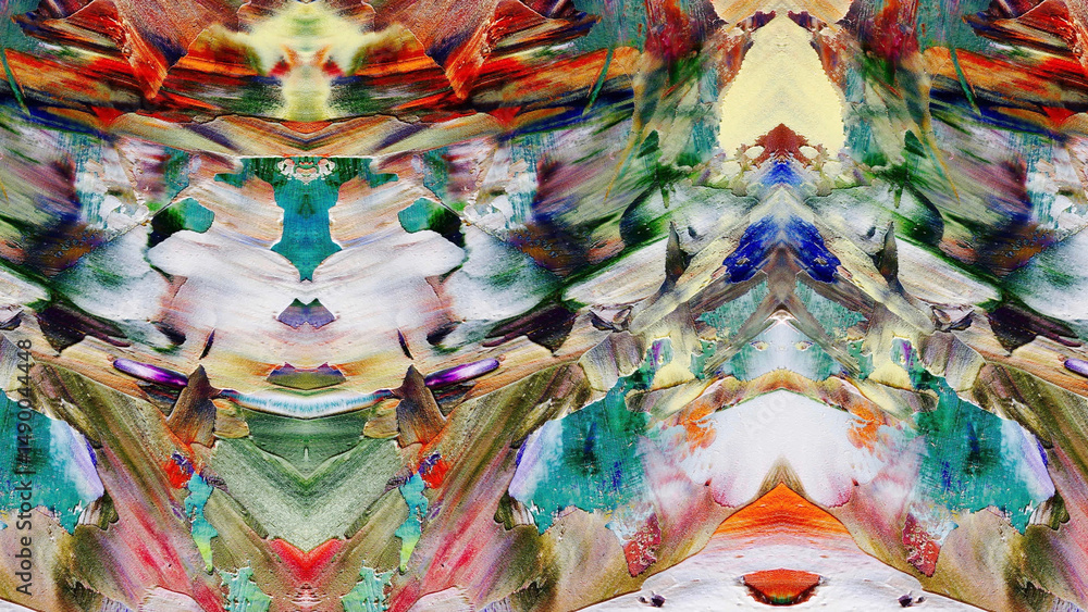 Fototapeta premium Abstract art background . Hand painting artwork on canvas .