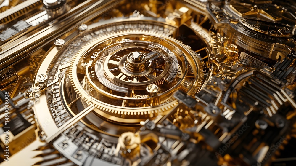 Fototapeta premium Precision Work Encased in Metal and Gold