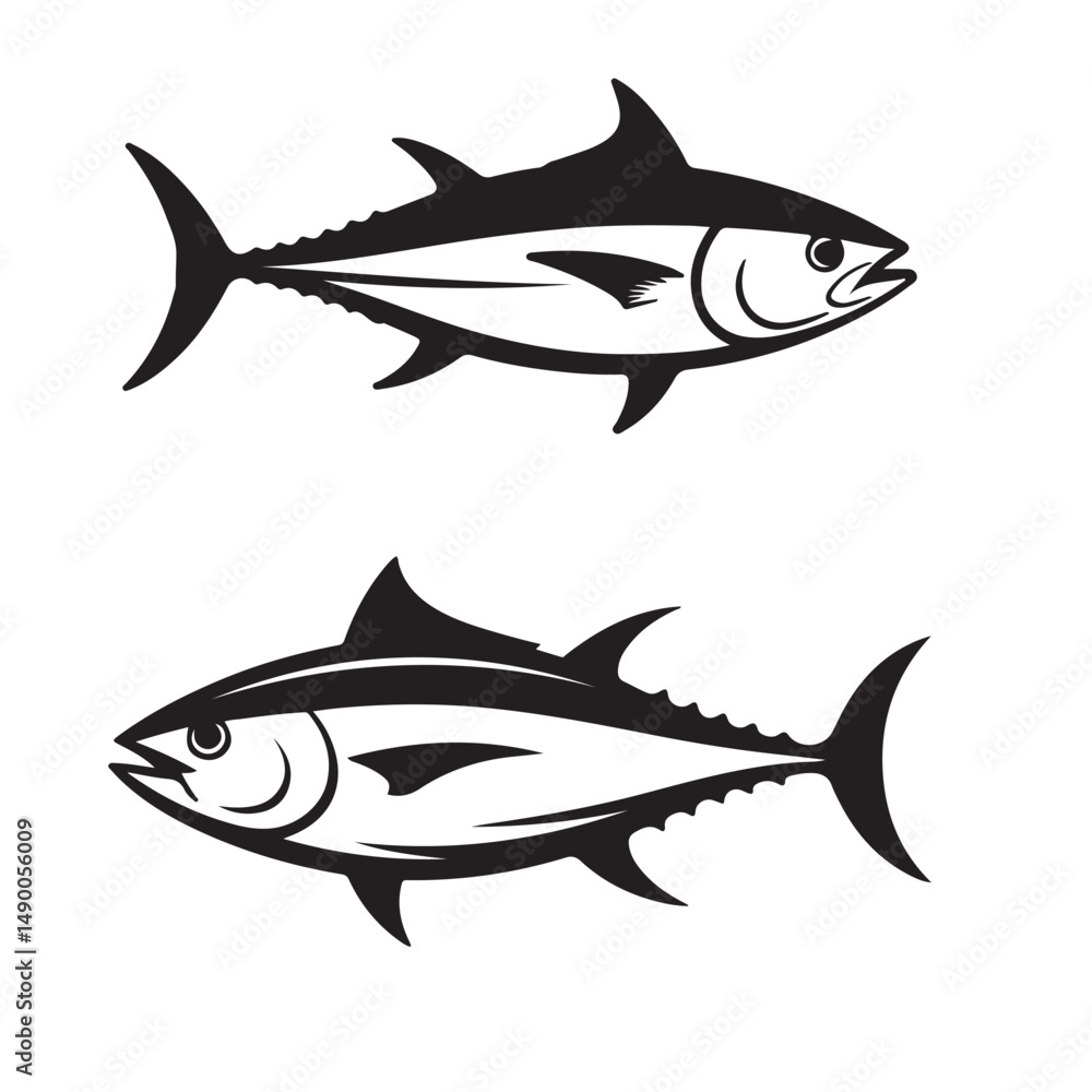 Fototapeta premium Adobe Illustrator Artwork Tona Fish Silhouette