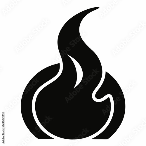 Pore hair black icon on white background.