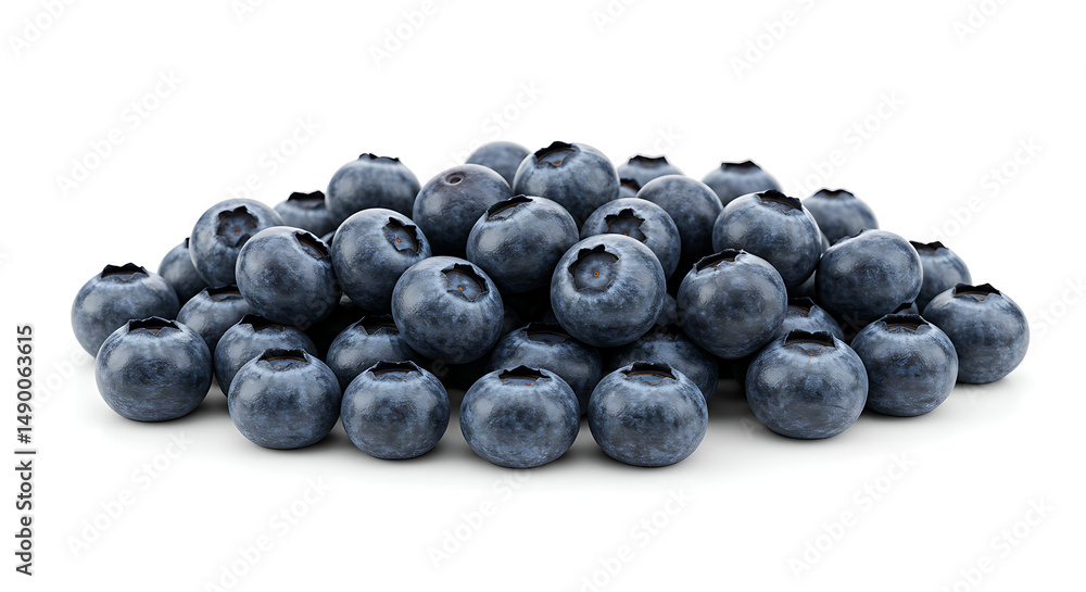 Heaped pile of plump juicy blueberries Heaped pile of plump juicy blueberries
