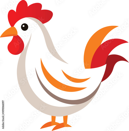 Rooster Bird Farm Animal Graphic Icon
