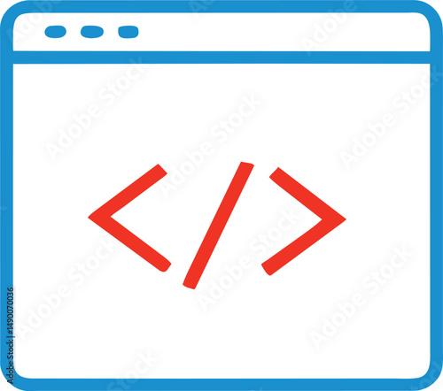 Webpage Code Icon Design Programming