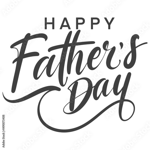 Happy Fathers Day typography banner. Father's day calligraphy poster. Vector illustration