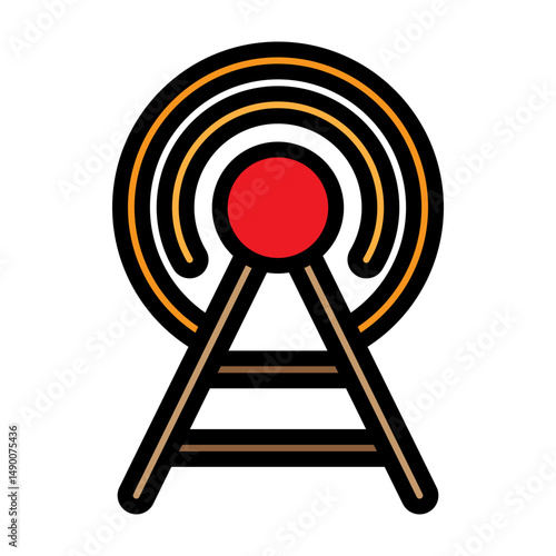 Broadcast Vector Filled Icon Design