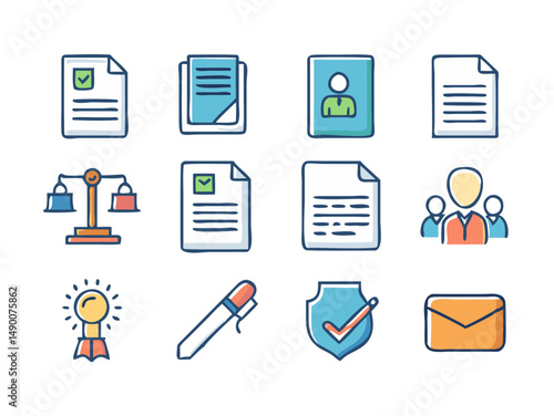 legal and contracts icons