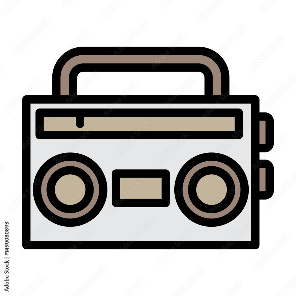 Radio Vector Filled Icon Design Radio Vector Filled Icon Design
