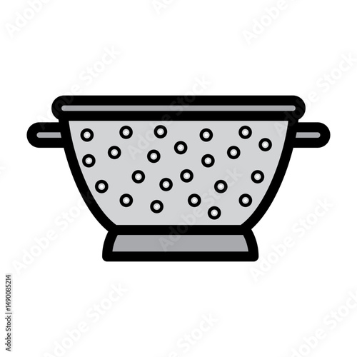 Colander Vector Filled Icon Design