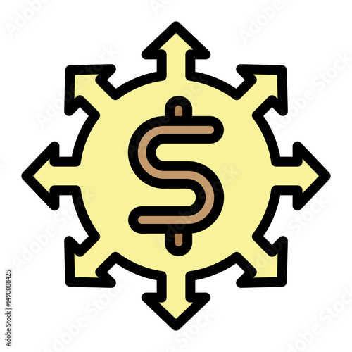 DeFi (Decentralized Finance) Vector Filled Icon Design