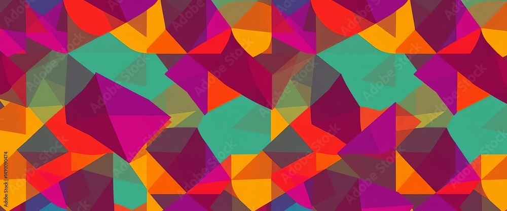 Modern abstract geometric seamless pattern Vibrant colorful shapes, minimal vector design, ideal for covers, artwork, fabric Modern abstract geometric seamless pattern Vibrant colorful shapes, minimal vector design, ideal for covers, artwork, fabric