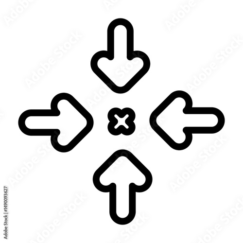 Focus  Vector Line Icon Design