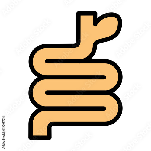 Intestines Vector Filled Icon Design
