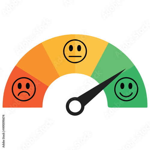 Dissatisfied customer service icon isolated vector illustration on white background