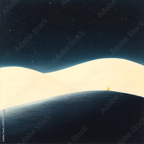 Wallpaper Mural Crescent Moon Night Landscape. Torontodigital.ca