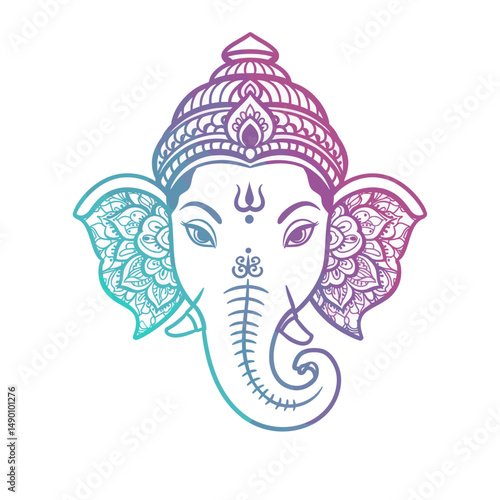A mix of full-body and portrait Ganesha artworks with diverse artistic expressions from line art to full color.