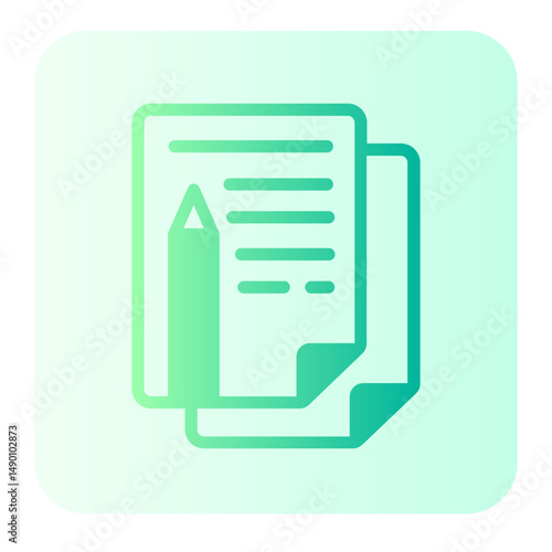 writing gradient icon