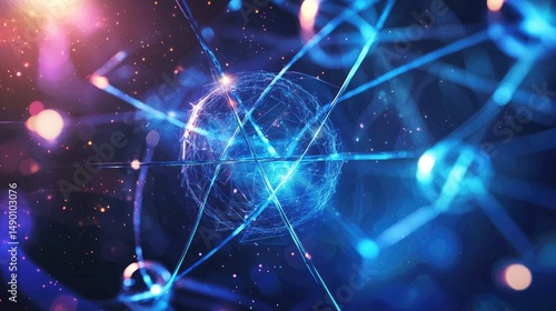 Wallpaper Mural Abstract digital sphere design with glowing lines. Torontodigital.ca