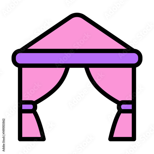 Cabana Vector Filled Icon Design