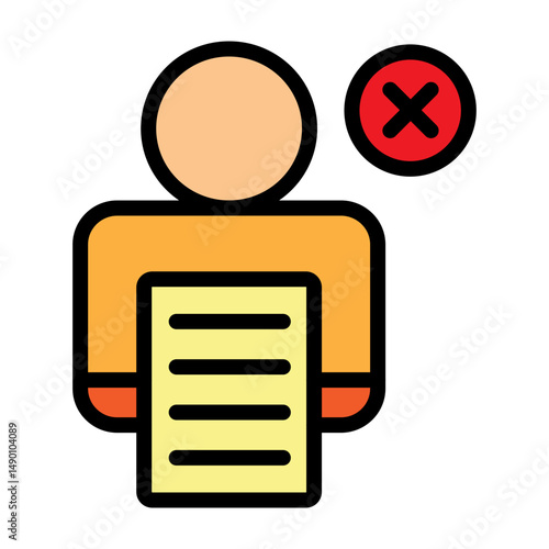 Layoff Vector Filled Icon Design