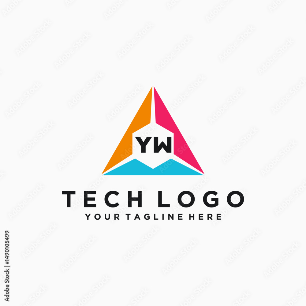 YW Initials Tech Logo Vector Art Icons and Graphics YW Initials Tech Logo Vector Art Icons and Graphics