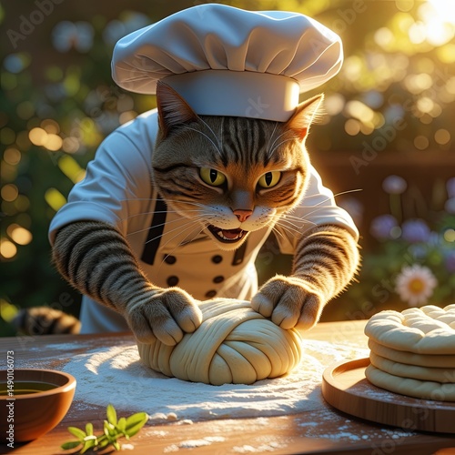 little chef in a kitchen