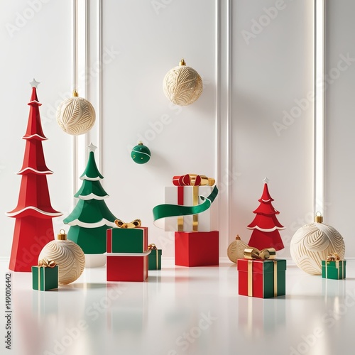 christmas tree and gifts