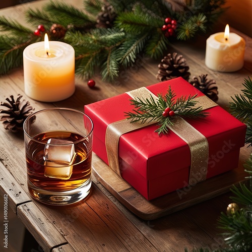 christmas decoration with candle