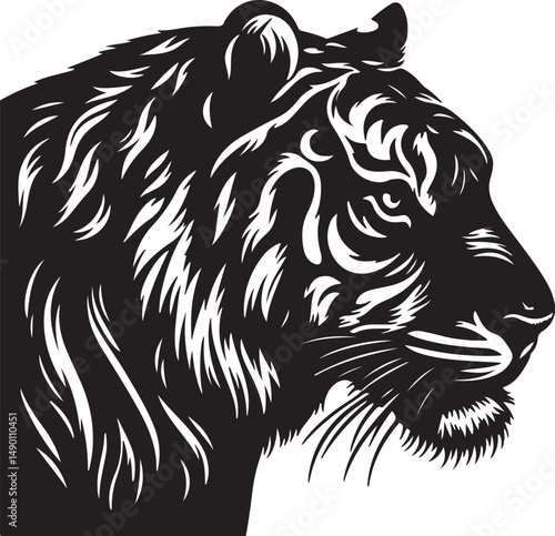 Wallpaper Mural Tiger Silhouette Torontodigital.ca