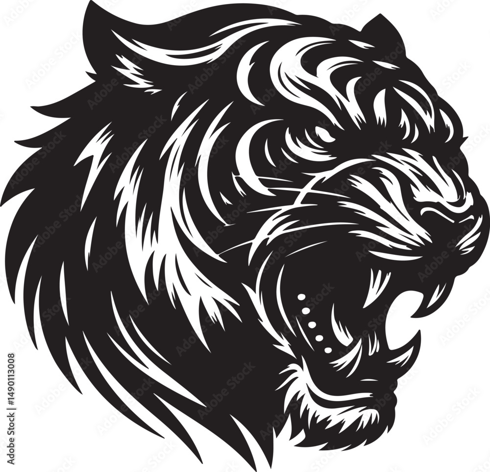 Obraz premium Tiger Silhouette