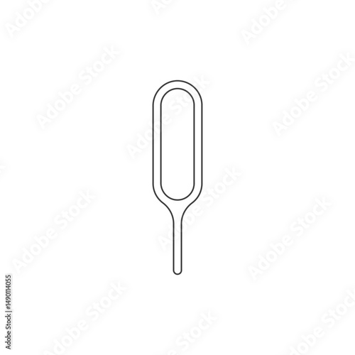 Sim ejector. Tool for removing SIM card from smartphone. Flat Vector illustration.