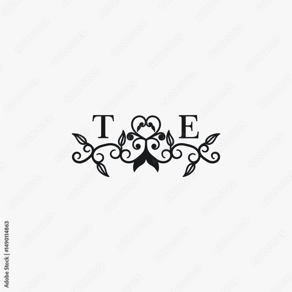 TE Initials Wedding Logo Vector Art Icons and Graphics TE Initials Wedding Logo Vector Art Icons and Graphics