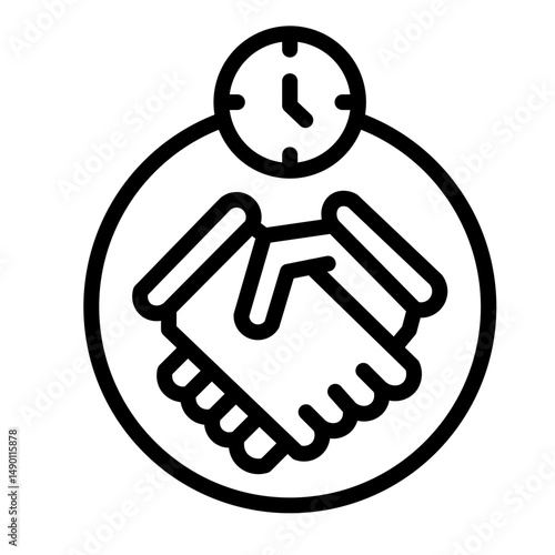 Workplace Etiquette Vector Line Icon Design