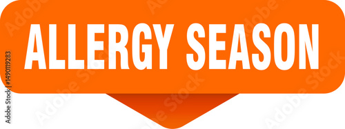 allergy season sticker. allergy season sign on transparent background